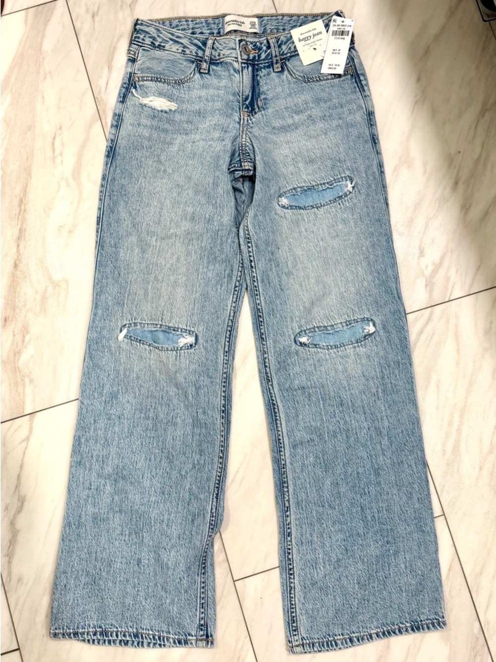 abercrombie kids Light Blue Baggy Jeans